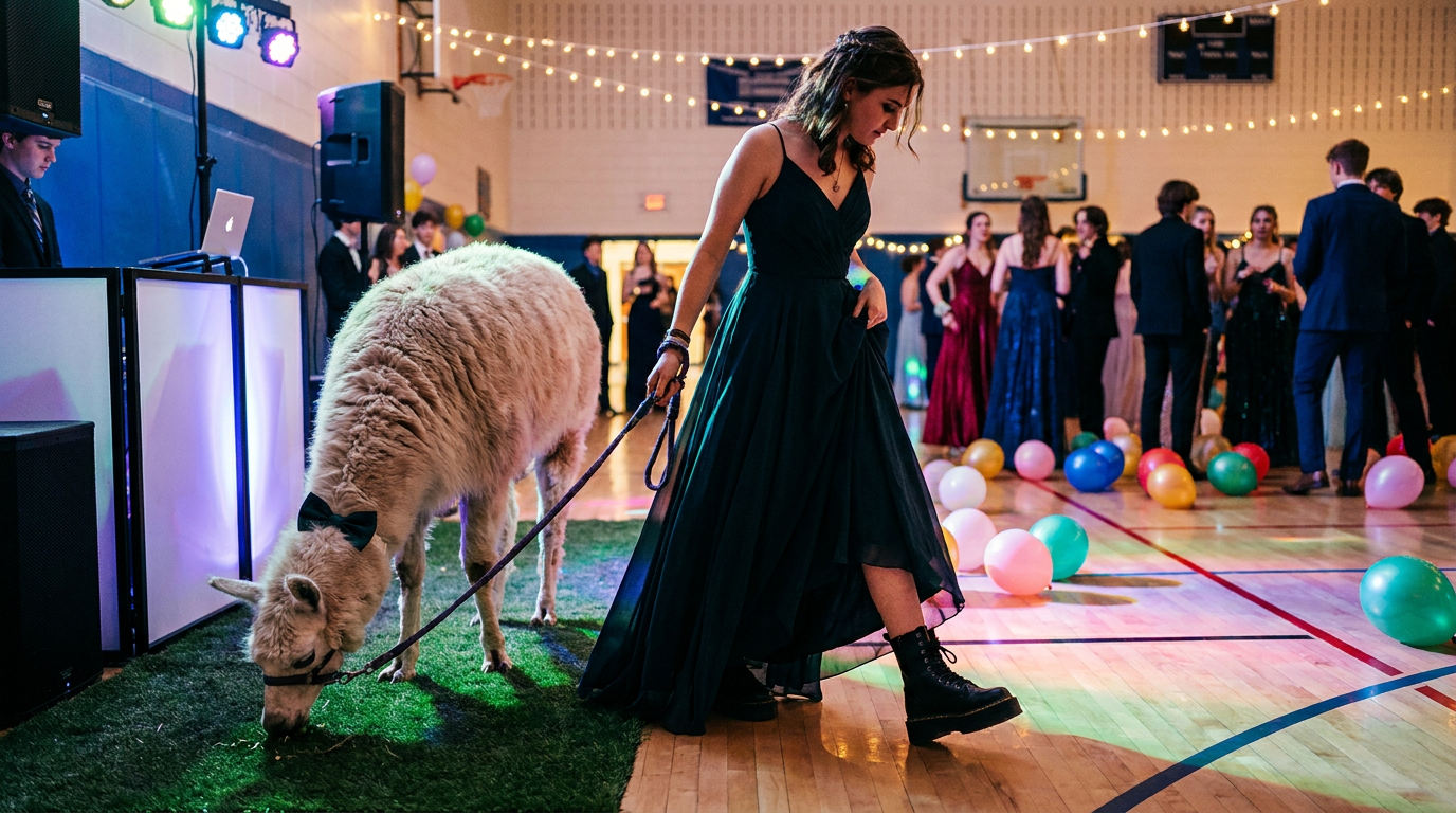 Photo illustrating a joke about Combat boots dancing