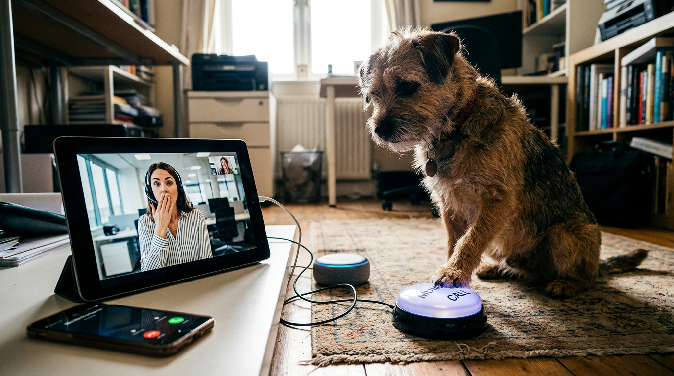 Dog Calls Mum at Work, Has No Respect for Office Hours