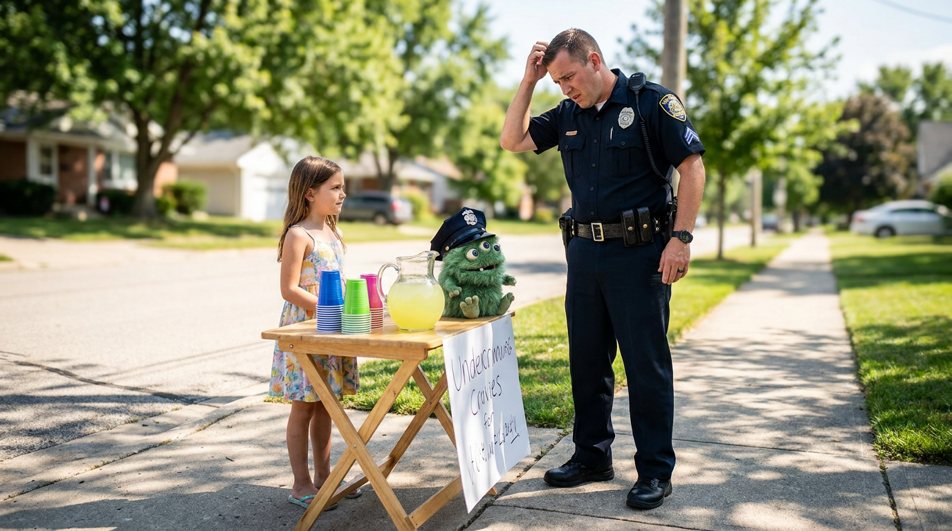 Lemonade Stand Meets Its Toughest Customer: the Police