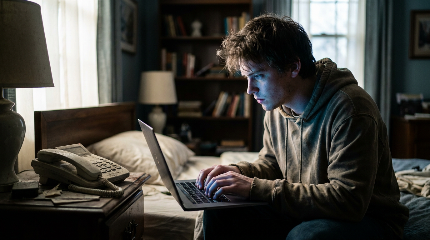 Photo illustrating a joke about Lying online