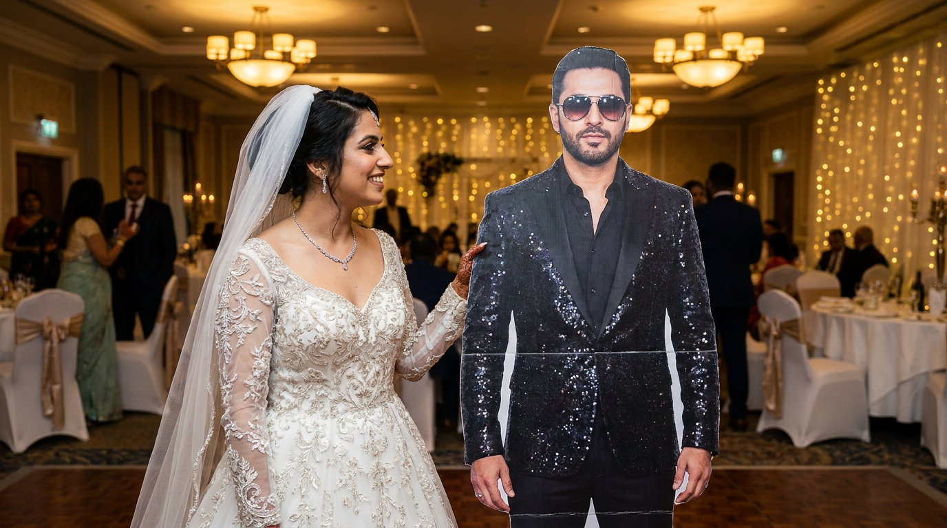 Bride Adds Cardboard K-Pop Star to the Guest List