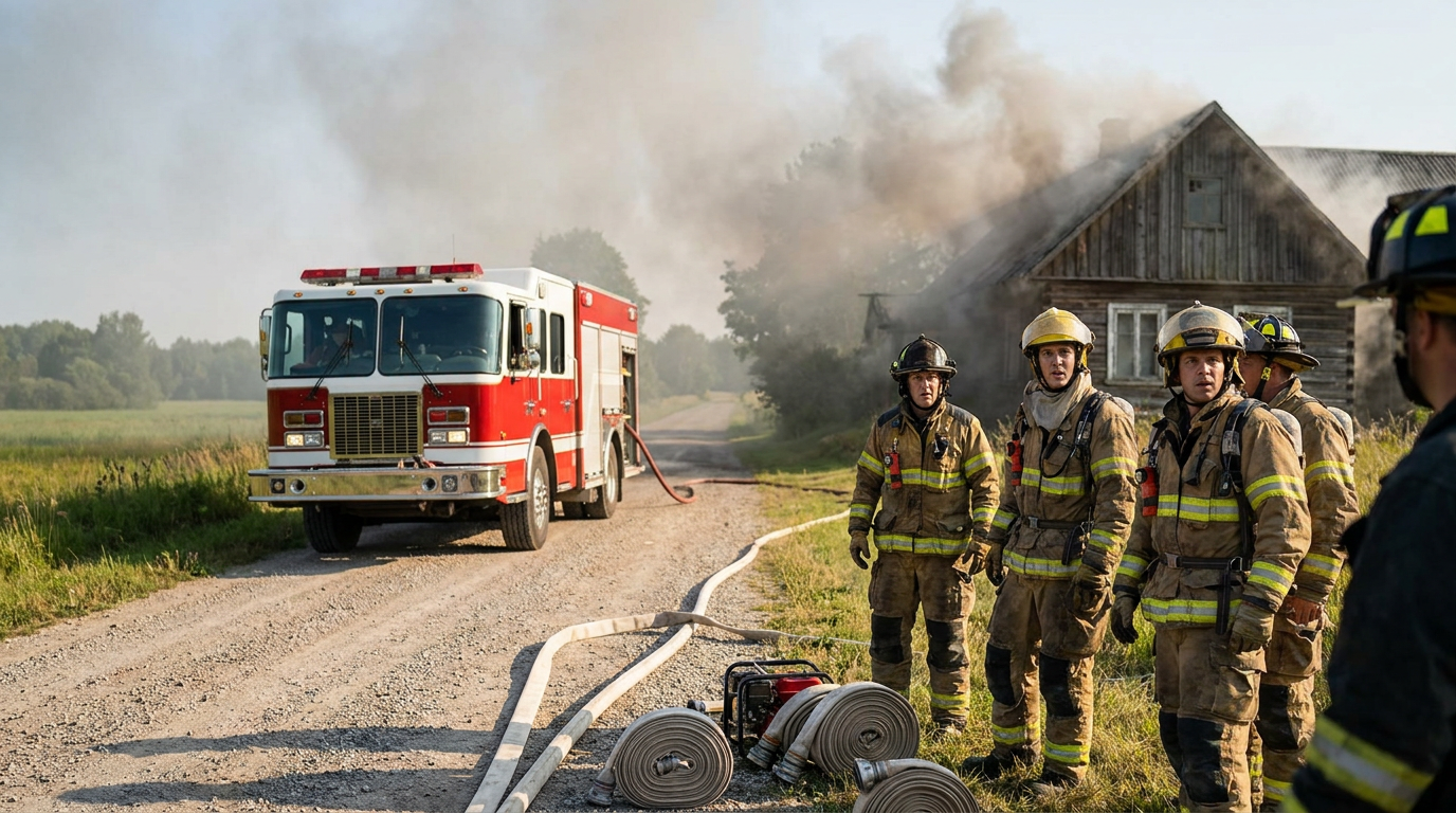 Man’s House Is on Fire, So He Allegedly Steals Fire Truck